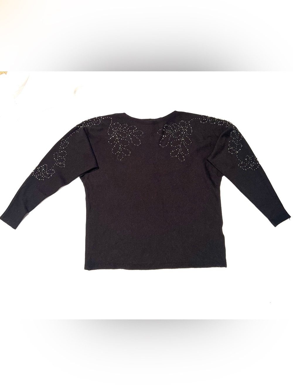 Women’s Black Embellished Sweater Cardigan Soft Feel